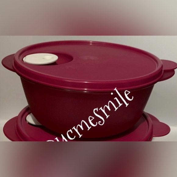 Tupperware CrystalWave Bowl Vineyard Wine Color Container - Picture 1 of 3